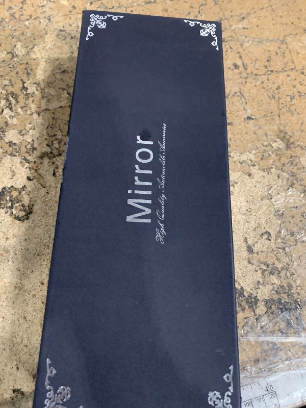 Photo 2 of Osilly Bling Car Rearview Mirror, Decorations Rear View Mirror with Crystal Rhinestones & Diamonds, Car Interior Trim Accessories, Clip-on & HD Glass, Sparkly Gift for Mother Women Girls (Silver)