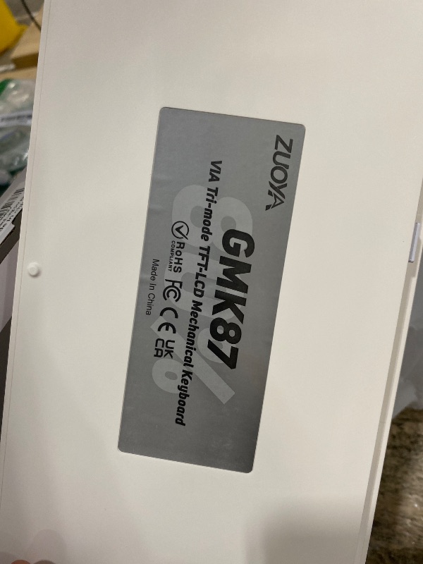 Photo 1 of ZMX GMK87 Keyboard Barebones Kit,Gasket Mount Hot Swap PCB Triple Mode BT5.0/2.4G/Type-C Wireless Mechanical Keyboard with Knob VIA-Programmable Custom TFT-Screen RGB Gaming DIY Kit (White)