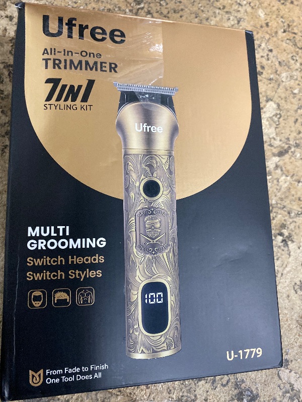 Photo 1 of ***(USED)***Ufree Beard Trimmer for Men, Electric Razor Shaver, Cordless Hair Clipper Shaving Kit for Mustache Body Nose Ear Hair Facial, Adjustable Beard Grooming Kit Birthday Gifts for Men