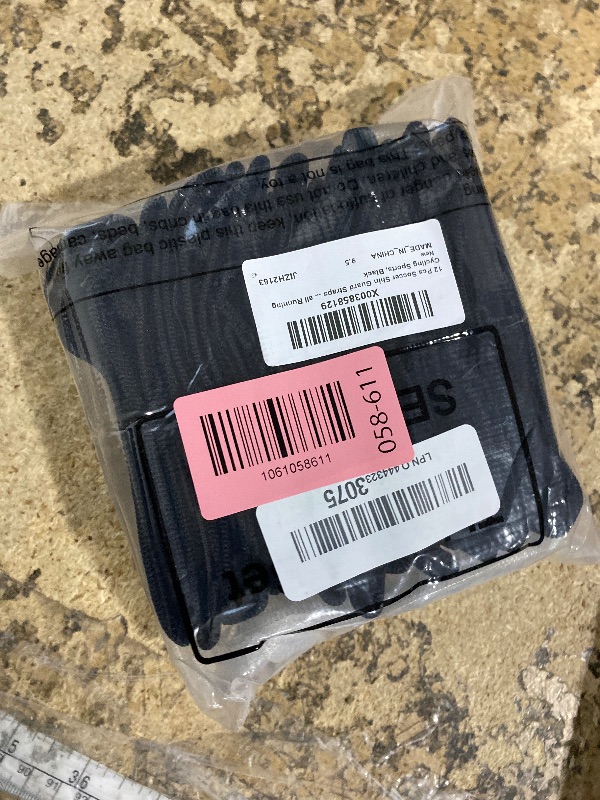 Photo 1 of 12 Pcs Soccer Shin Guard Straps Adjustable Shin Fixed Straps Anti Slip Lightweight Soccer Ankle Guards for Youth Kicking Legging Football Ball Running Cycling Sports, Black