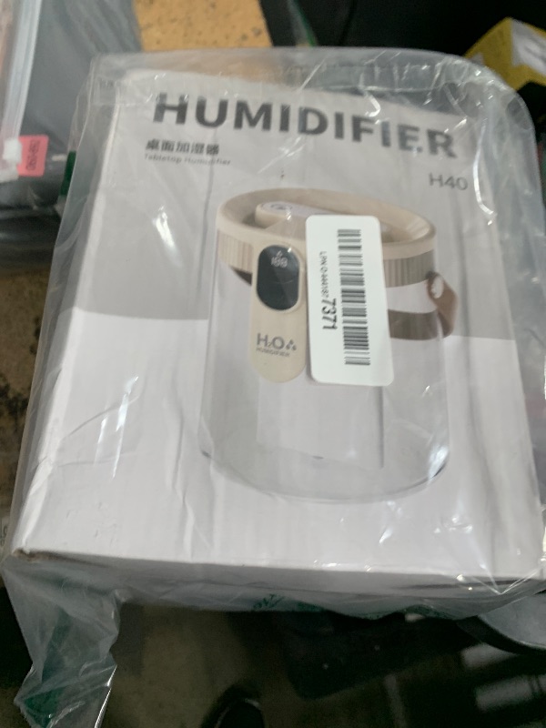 Photo 1 of ** FOR PARTS ONLY/ NON-FUNCTIONAL*** KIMMOO Rechargeable Portable Top Fill Humidifier, Smart Humidifiers for Bedroom, Night Light, 1.4L Cool Mist Humidifier for Office Home Plant Baby, 3-Speed Mist Control, Quiet, Auto Shut-Off (Beige)