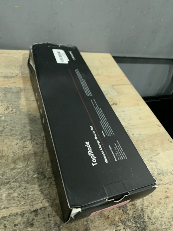 Photo 1 of TopMade Mouse Pad with 15W Wireless Charging, Waterproof Gaming Mousepad with Ultra-Smooth Surface, Non-Slip Base, 31.5"x15.75" XXL Large Desk Pad (Includes 20W PD Power Adapter & 6.56ft Woven Cable)