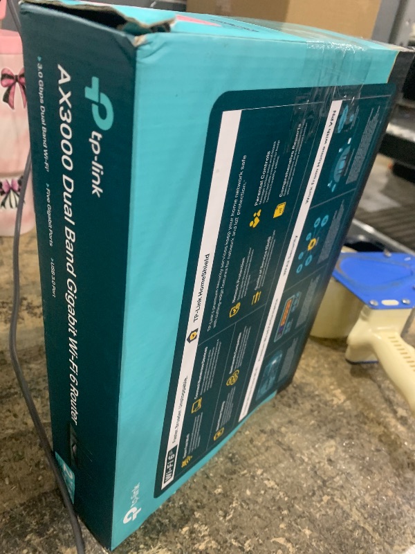 Photo 1 of ***UNTETSED/ POSSIBLY FOR PARTS*** TP-Link Dual-Band AX3000 Wi-Fi 6 Router Archer AX55 | Wireless Gigabit Internet Router for Home | EasyMesh Compatible | VPN Clients & Server | HomeShield, OFDMA, MU-MIMO | USB 3.0 | Secure by Design