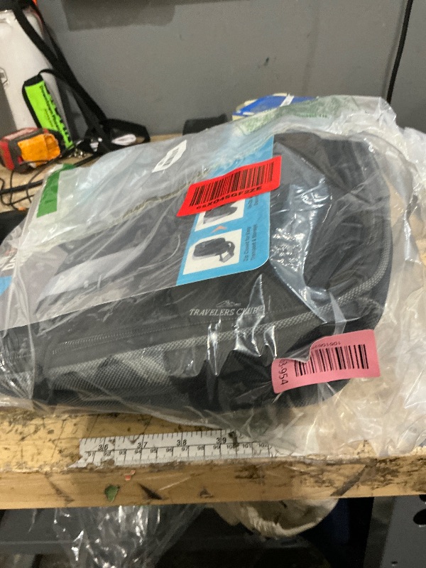 Photo 1 of ***UNKNOWN DAMAGES*** Travelers Club Polo & Racquet Club 32 Inch Collapsible, Black/gray Travel Duffel, One Size, 6 Pieces