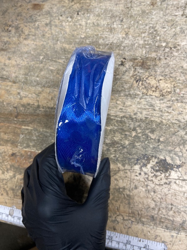 Photo 1 of 1-1/2 Inch 100 Yards Royal Blue Satin Ribbon, Solid Fabric Ribbon Roll for Flower Bouquet, Gift Wrapping, Roses Making, Handmade Crafts