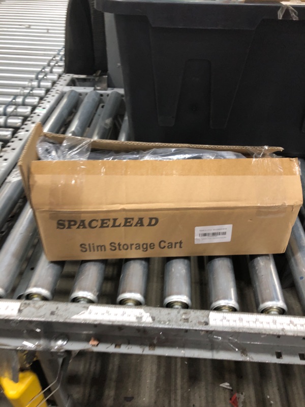 Photo 1 of SPACELEAD Slim Storage Cart 3 Tier,Bathroom Organizer Rolling Utility,Mobile Shelving Unit Slide Out for Office, Kitchen, Laundry Room & Narrow Places,Black