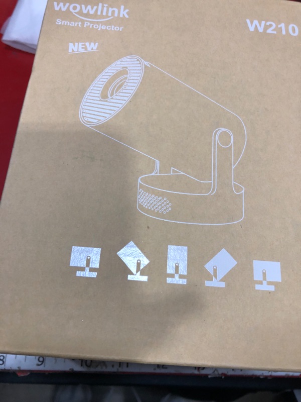 Photo 1 of [Built-in Apps & 2025 Upgraded] Mini Projector with WiFi 6 and Bluetooth 5.4 Support 4K 1080P Auto Keystone 180° Rotatable Projector Portable Compatibile with HDMI/TV Stick/Memory Stick/Laptop, White