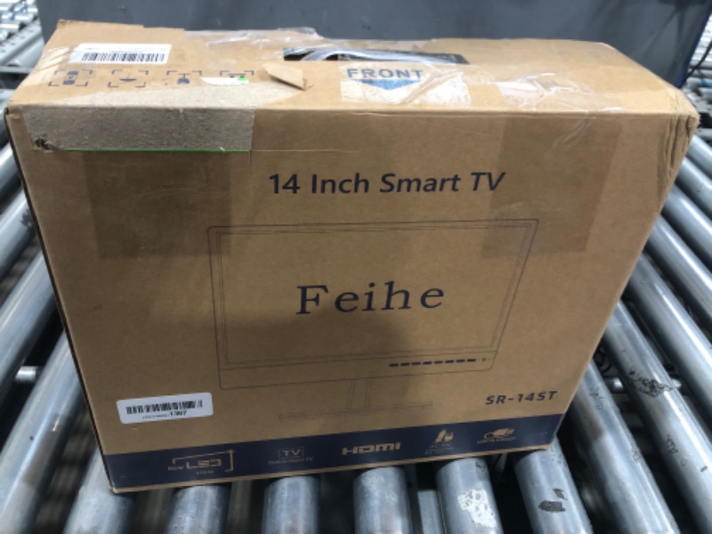 Photo 1 of **********MISSING POWER CORD AND SOME ACCESSORIES***********
Feihe 14 inch Small Smart TV with Voice Remote, Wi-Fi, HD Flat Screen Compact Smart Television for Kitchen, Home, RV Camper or On-The-Go Entertainment