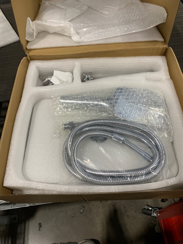 Photo 1 of 14 Inch Rain Shower Head with Handheld Spray Combo and Extention Arm, Rainfall Waterfall High Pressure Large Shower Heads, Dual Showerhead with 3-Way Diverter - Height/Angle Adjustable(Chrome)