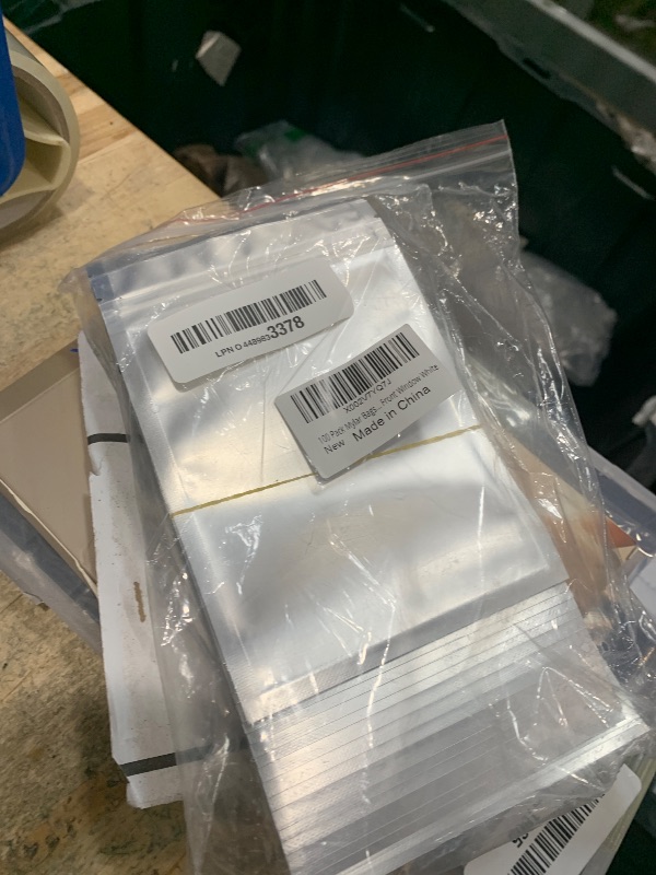View 2 of 100 Pack Mylar Bags 4 x 6 Inch Resealable Smell Proof Bags Foil Pouch Flat Bag with Clear Window White