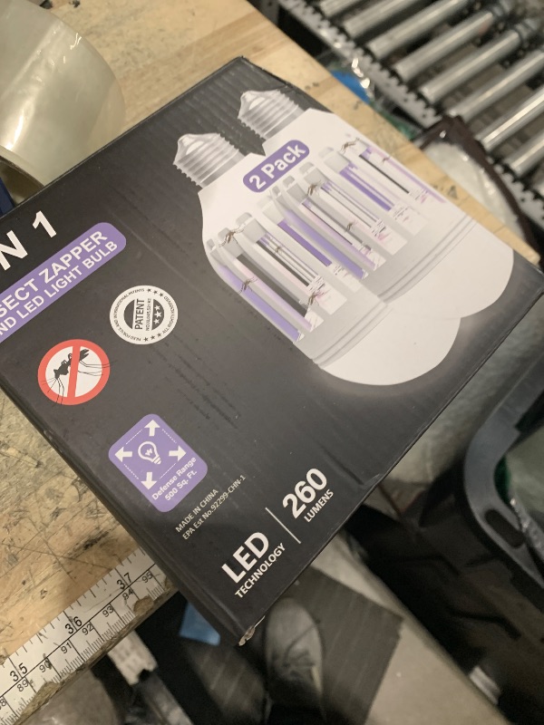 Photo 1 of [2-Pack] BANPESTT Bug Zapper Light Bulb 2-in-1 Indoor Mosquito Zapper Gnat Trap- Electric Fly Insect Killer&Bug Catcher for Home Backyard Patio