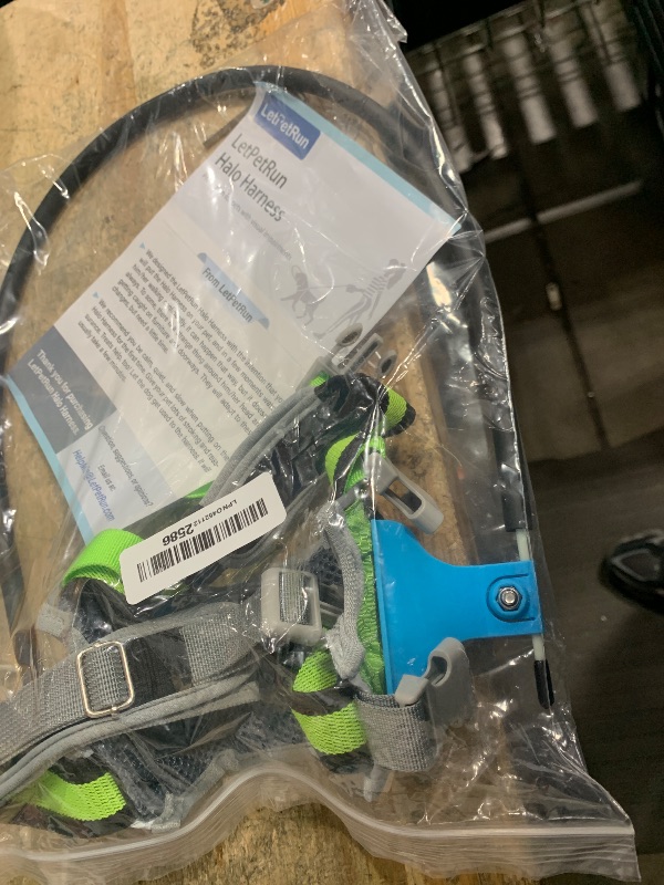 Photo 1 of [Updated] LetPetRun Blind Dog Halo Harness, Protective Halo Collar with Reflective Straps, Confidence Building Guiding Device Adjustable Size, Blind Dog Accessories, XS