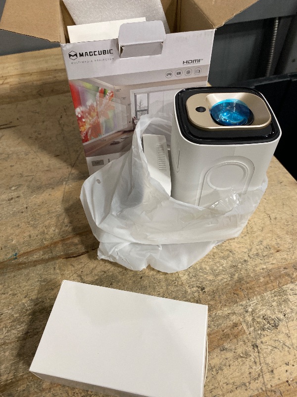 Photo 1 of ?Auto Focus&1080P?Magcubic Mini Smart Projector with 4K Support, Portable Projector with Wifi and Bluetooth, 5W Speaker, Built in Apps, Voice Control, Outdoor Movie Projector