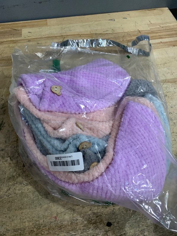 Photo 1 of Amrules Hair Towel Wrap, 4 Packs 9.8 x 25.6 Inch Towel Turbans for Wet Hair, Dry Hair Towel, Headbands for Curly and Long Hair - Bathroom Must-Have for Ladies