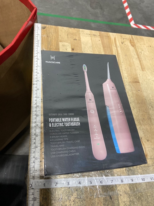 Photo 1 of **FACTORY SEALED** 2-1 Oral Clean Kit- Water Dental flosser & Electric Toothbrush Combo- Brushing & Flossing- for Teeth Cleaning and Gum Health (Black)