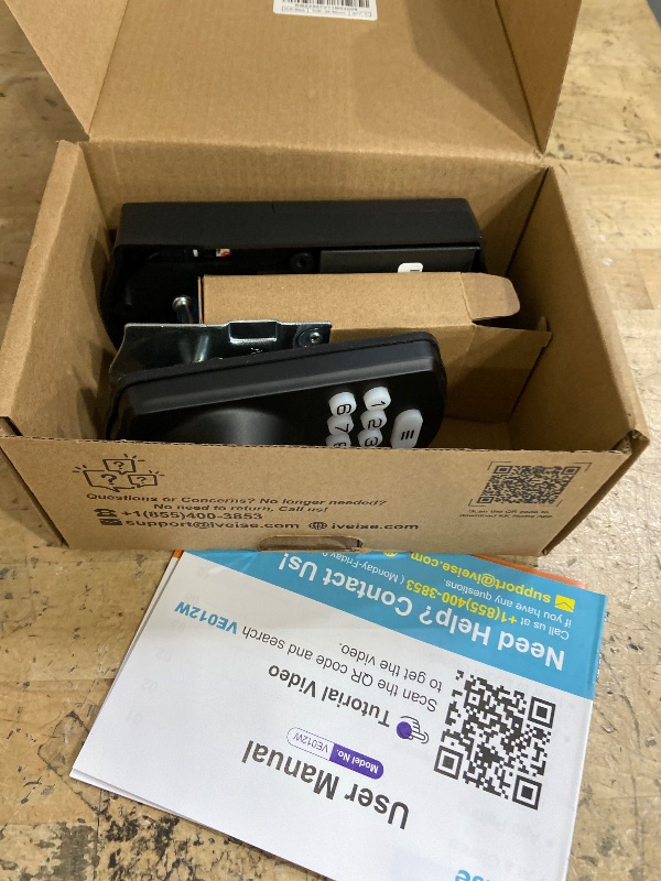 Photo 1 of *********FAULTY- FOR PARTS ONLY*************
Veise VE012W-K Built-in WiFi Fingerprint Smart Lock with 2 Knobs, No Hub Needed, APP Remote Control, Keyless Entry Door Lock, Smart Deadbolt for Front Door, Auto Locking, BHMA Grade 3, Gray