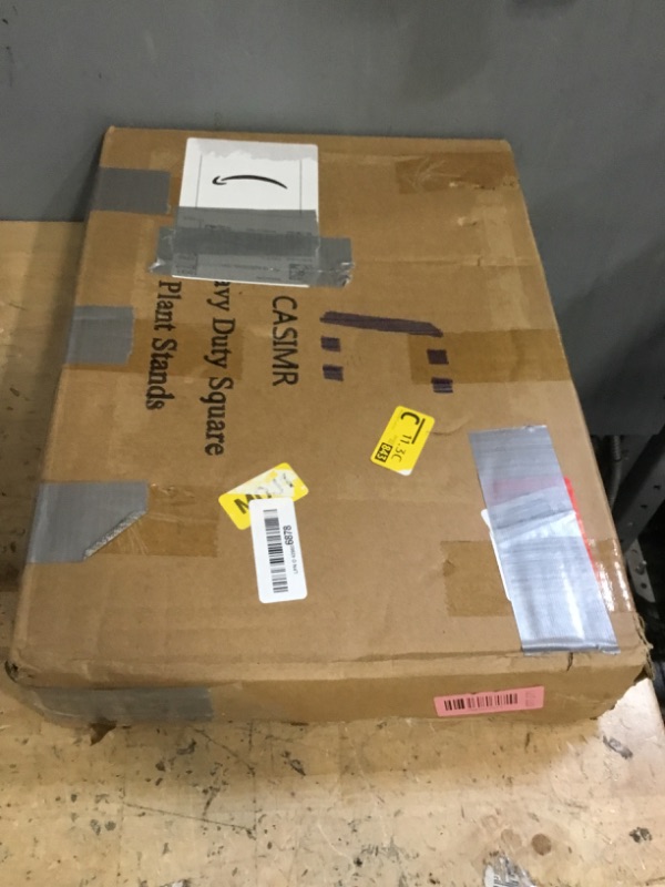 Photo 1 of (*missing parts, screws*)CASIMR Plant Stand for Indoor, Tall Metal Shelf with Square Wooden Board, 3 Tier Display Rack for Multiple Plants, 32 Inch Tiered Flower Pot Holder for Corner Living Room Balcony Garden Patio