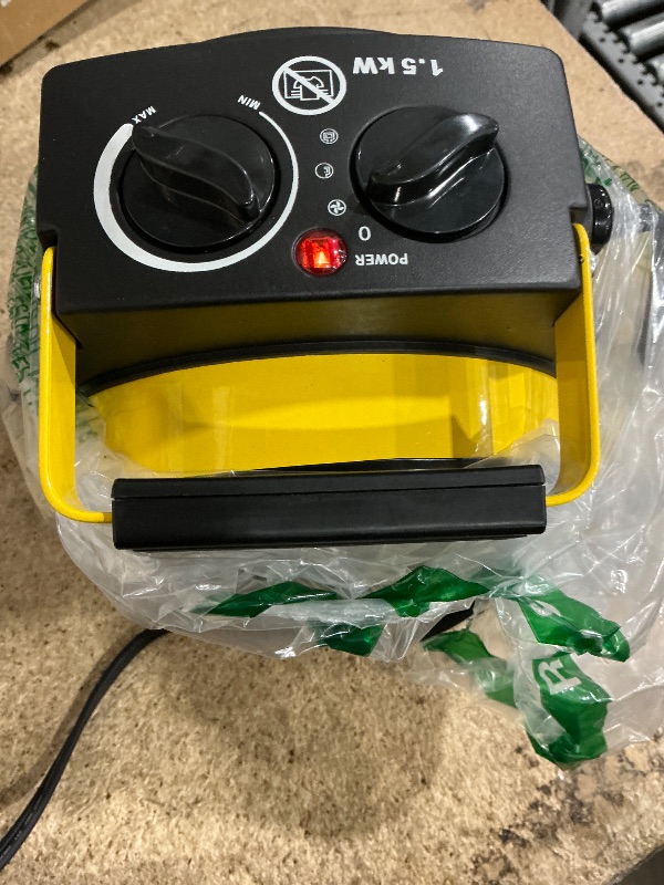 Photo 1 of 1500W Portable Garage Heater, Electric Outdoor Heater with Fast Heating & Overheat Protection, Patio and Greenhouse Space Heater for Indoor or Outdoor Use?Yellow?