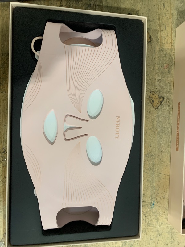 Photo 1 of NVBOTY LED Face Mask Light Therapy, 4 Modes Portable Red Light Therapy for Face, 2000mAh Rechargeable Remote, Blue, Orange, 850NM Infrared & Red Light Mask, 400 LEDs, Timing Function, at Home & Travel