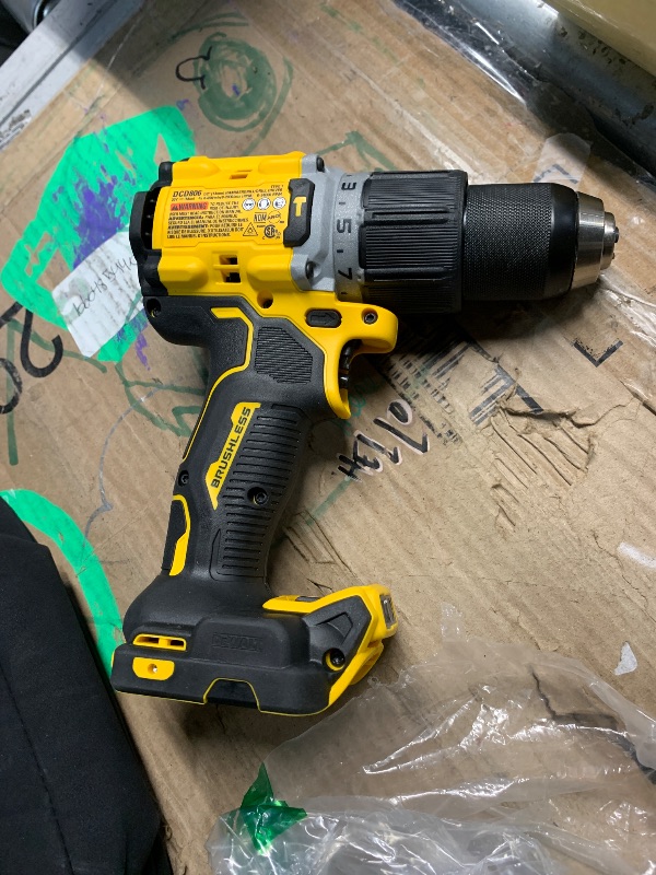 Photo 1 of ***(MAJOR DAMAGE/ SEE NOTES FOR DETAILS)***DEWALT 20V MAX XR® Brushless Cordless 1/2 in. Hammer Drill (Tool Only) (DCD806B)
