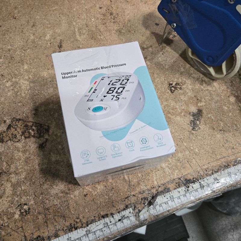 Photo 1 of Blood Pressure Monitors, Bp Monitor - Blood Pressure Machine Large Cuff Blood Pressure Monitor Upper Arm Cuff 8.7''-17.3'', Large Screen, 2 Users Total 198 Memories