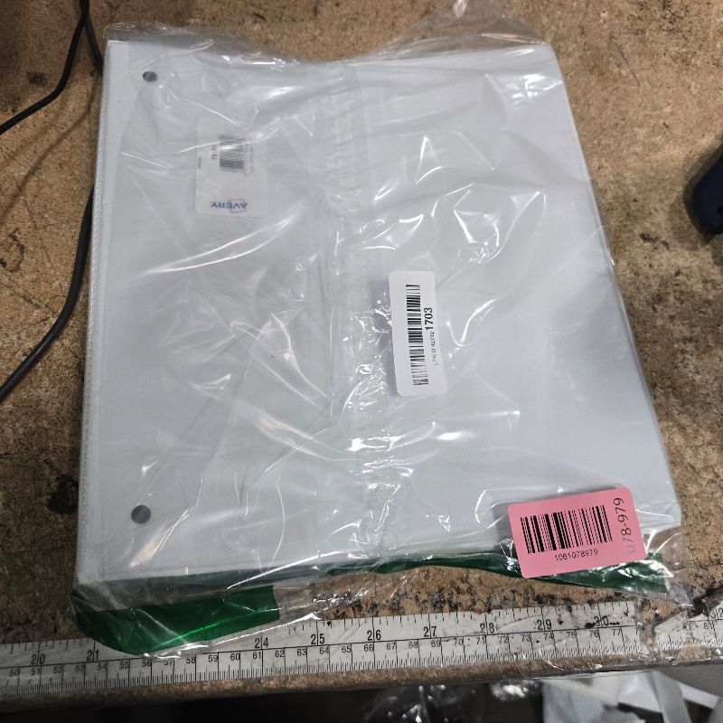 Photo 1 of Avery Heavy-Duty View 3 Ring Binder, 1" One Touch EZD Rings, 275-Sheet Capacity, 1.4 Inch Wide Spine, Great for Home, School Supplies, Office, or Organization Needs, 1 White Binder (79199)