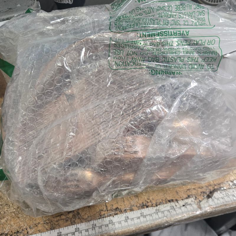 Photo 1 of **MISSING CUPS**GATHER 350PCS Rose Gold Plastic Plates - Disposable Rose Gold Dinnerware Includes 100 Clear Rose Golds Rimmed Plastic Plates, 150 Silverware, 50 Napkins, 50 Cups for Party, Wedding