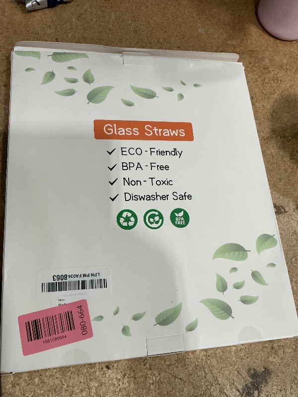 Photo 1 of [22 Pcs] Reusable Glass Straws Shatter Resistant - Size 12"x8mm,9"x8mm,6"x8mm Including 9 Straight and 9 Bent Clear Glass Straws with 4 Cleaning Brush for 20 30 40 oz Tumblers,Cocktail,Coffee,Juice