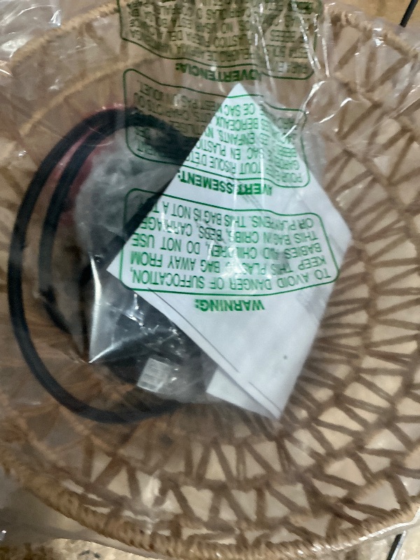 Photo 1 of Wicker Rattan Pendant Adjustable Hanging Light, Farmhouse Boho Modern, Natural Brown, 12", ETL Listed, 1-Light, Handwoven Shade matching Cord and Canopy, For Foyer Dining Room Kitchen Island Bedroom