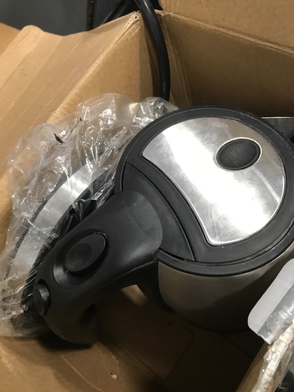 Photo 1 of ** POSSIBLY FOR PARTS/UNTESTED/UNKNOWN DAMAGES OR MISSING PIECES** Elite Gourmet EKT-1271# Ultimate 1.7 Liter Electric Kettle – Stainless Steel Design & Cordless 360° Base, Stylish Blue LED Interior, Handy Auto Shut-Off Function – Quickly Boil Water For T