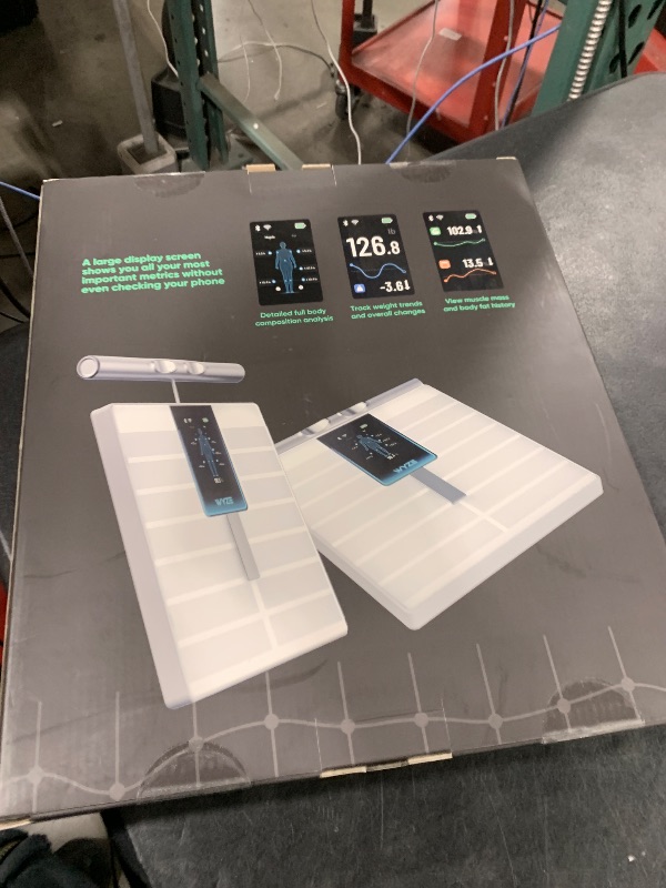 Photo 1 of Wyze Scale Ultra BodyScan Smart Scale with Handle – Wi-Fi & Bluetooth Body Composition Scale for Weight, BMI, Body Fat, Muscle Mass, and Segmental Measurement, White