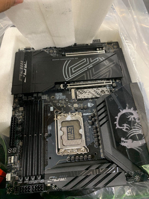 Photo 1 of MSI MPG Z890 Carbon WiFi Gaming Motherboard (Support Core Ultra Series 2 Intel Processors, LGA 1851, DDR5, PCIe 5.0, M.2, SATA, 5Gbps LAN, USB Type-C, Wi-Fi 7, Bluetooth 5.4, Thunderbolt 4, ATX)