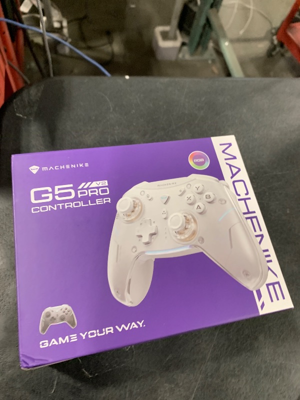 Photo 1 of Machenike G5Pro V2 1000HZ Wireless Gaming Controller for NS/PC/iOS/Android,Bluetooth 2.4G Wired PC Controller With Hot-Swappable Joystick,Optical Triggers,Optical Micro Switches,RGB Backlight [video game]