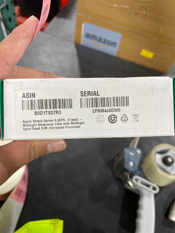 Photo 1 of Apple Watch Series 9 [GPS, 41mm] - Midnight Aluminum Case with Midnight Sport Band S/M (Renewed Premium)