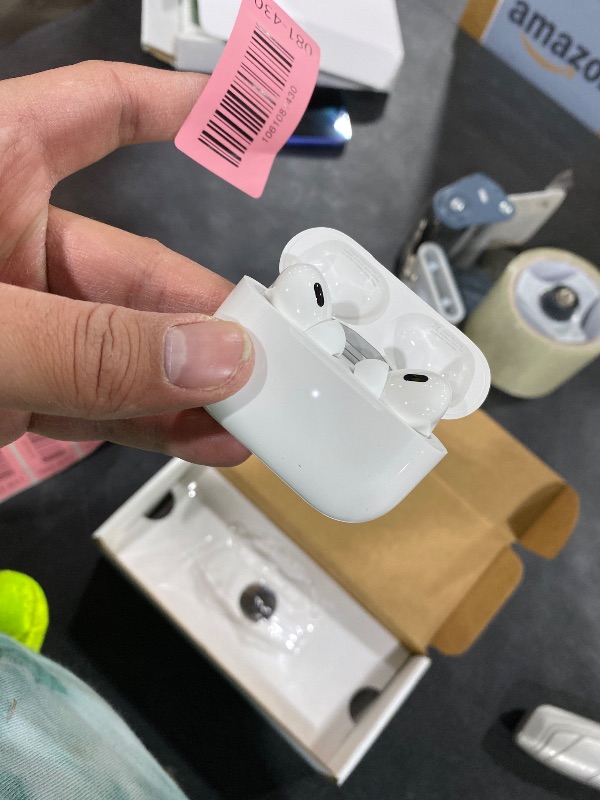 Photo 1 of Apple AirPods Pro (2nd generation) with MagSafe Charging Case (USB-C) (Renewed)