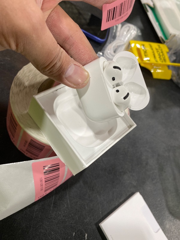 Photo 1 of Apple AirPods 4 Wireless Earbuds, Bluetooth Headphones, with Active Noise Cancellation, Adaptive, Transparency Mode, Personalized Spatial Audio, USB-C Charging Case, Wireless Charging, H2 Chip