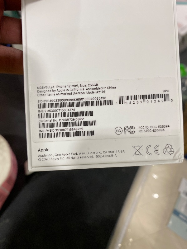 Photo 1 of Apple iPhone 12 mini (256GB, Blue) [Locked] + Carrier Subscription
(Intermittent power on and off doesn’t hold a charge)