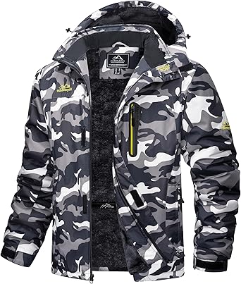 Photo 1 of
Visit the MAGCOMSEN Store
MAGCOMSEN Men's Winter Jacket Ski Snow Waterproof Fleece Coats Snowboard Warm Parka Raincoats with Hood 5 Pockets US:M (Green & Black Camo View picture)