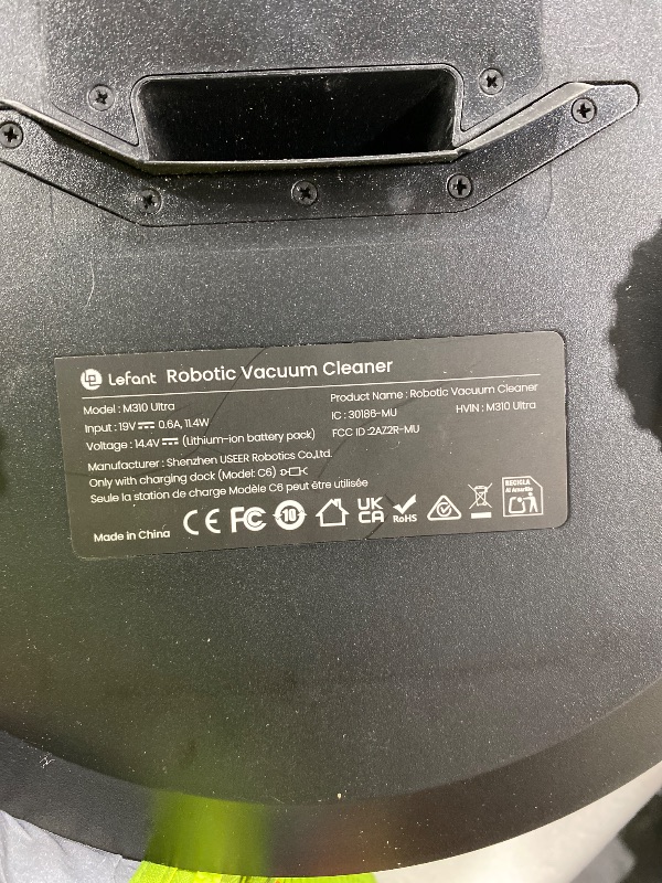 Photo 1 of Lefant M310 Ultra Robot Vacuum and Mop, 6000Pa Suction-Slim Robotic Cleaner with ToF LiDAR Navigation, Accurate Obstacle Avoidance, WiFi/App/Alexa Control, 170min Runtime, for Pet Hair and Home