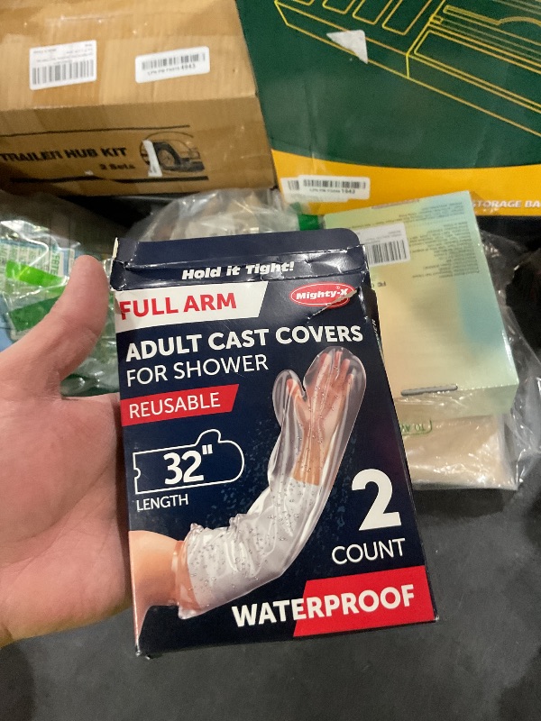 Photo 1 of 100% Waterproof Cast Covers for Shower Arm Adult - Tight Seal - 2pk Reusable Cast Protectors - Full Arm Bag Sleeves - Strong and Durable