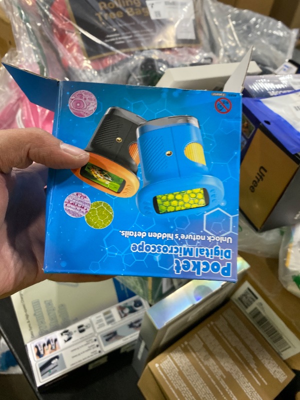 Photo 1 of 1000X Handheld Microscope for Kids, 4K 2.4" Screen Digital Kids Microscopes with 12 Slides, Portable Edu Toys Gifts for Age 3 4 5 6 7 8 9 10 11 12 Year Old Boys Girls Children Students(White)