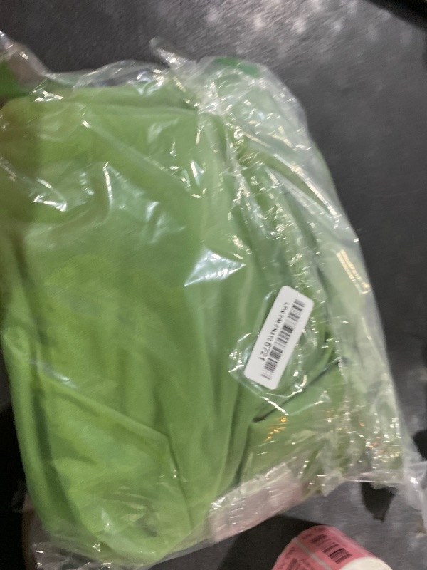 Photo 1 of 10x10ft Olive Green Tulle Backdrop Curtain with Lights String for Parites, Sheer Photo Backdrop Curtains for Wedding Baby Shower Birthday Party St. Patrick's Day Photo Shoot Background Decorations