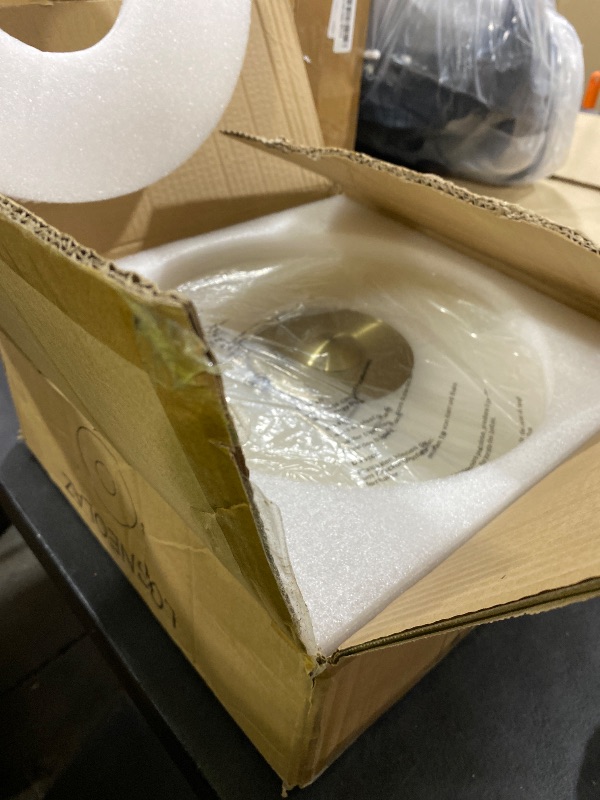 Photo 1 of LOSNEOLAZ 11.8" Round Alabaster Wall Sconce,Bronze Modern Bathroom Light Fixture with Natural Marble Shade for Bedroom, Hallway, Stairs (Hardwired)