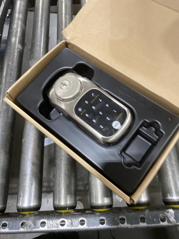 Photo 1 of Yale Assure Lock Deadbolt, Satin Nickel Digital Touchscreen Keypad with Z-Wave and Backup Key for Front or Back Entry Door, YRD226-ZW2-619