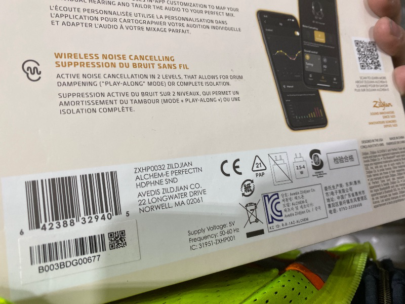 Photo 1 of Avedis Zildjian Company ALCHEM-E Perfect Tune Over Ear Headphones, Wireless Headphones, Active Noise Cancelling with Mic, Up to 45 Hours Battery Life, Sandstorm