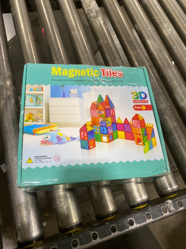 Photo 1 of 100PCS Magnetic Tiles Blocks for Kids Ages 3-5 4-8 with 2 Cars,STEM Learning Educational Preschool Magnet Building Toys for Toddlers,Christmas Birthday Gifts Toys for 3 4 5 6 7 8+ Year Old Boys Girls