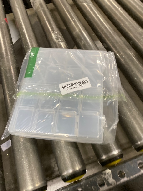 Photo 1 of SATINIOR 48 Packs Clear Small Plastic Containers Transparent Storage Box with Hinged Lid for Small Items Crafts Jewelry (1.37 x 1.37 x 0.7 Inches)
