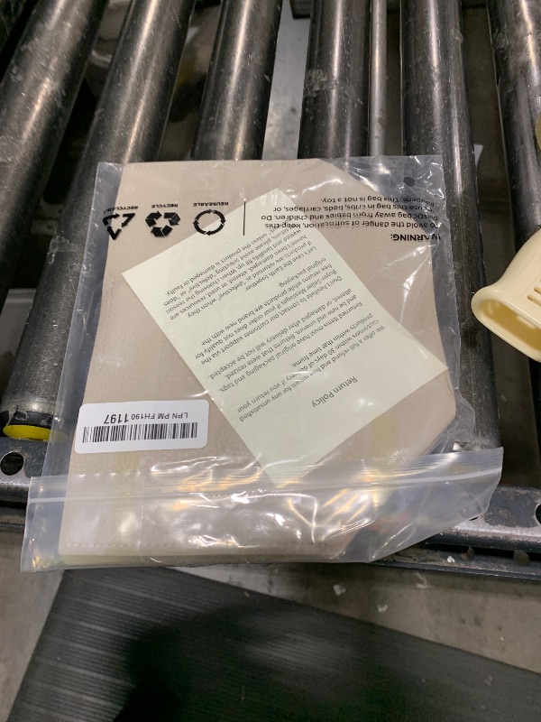 Photo 1 of OLETHA Aesthetic Rectangle Tissue Box Cover, High Flat Box Tissues Holder Rectangular, Light Taupe