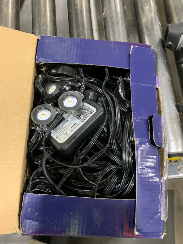 Photo 1 of DELITOR Permanent Outdoor Lights, 111FT Smart Black Christmas Lights with App Control, IP65 Waterproof Eternity Eaves Lighting with 72 RGB LED Lights for Outside Roofline Decor, Party, Holiday Xmas