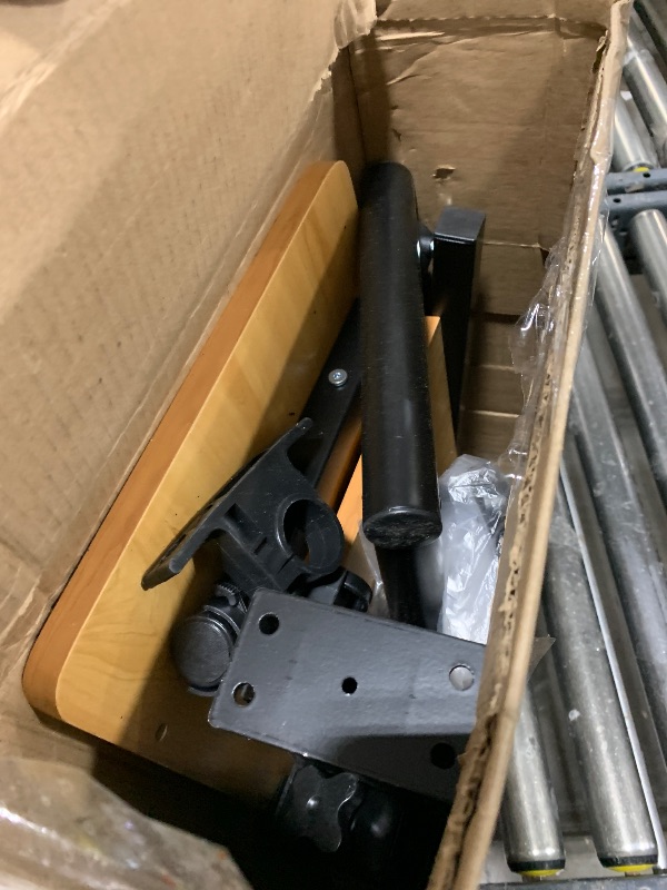 Photo 1 of LINGMI Mobile Height Adjustable Laptop Desk with Mouse Pad, Portable Laptop Desk Rolling Tiltable Table with Small Side Table for Couch,Rolling Computer Stand